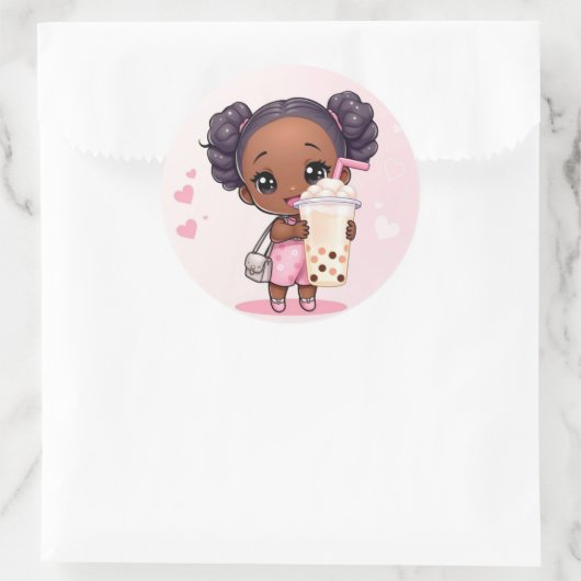 Bubble Tea Ronde Sticker (Tas)