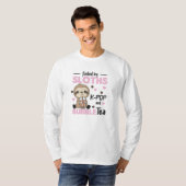 Bubble Tea Sloth Chocolate Cute Animals Boba T-shirt (Voorkant volledig)