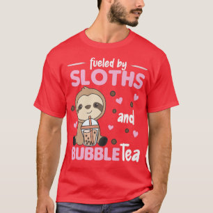 Bubble Tea Sloth met chocolade Tea Cute Slots Pr T-shirt