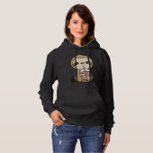 Bubble Tea Sloth met chocolade Tea Hoodie (Voorkant volledig)