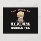 Bubble Tea Sloth met Chocolate Cute Animals Briefkaart (Voorkant)