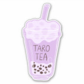 Bubble tea taro sticker (Voorkant)