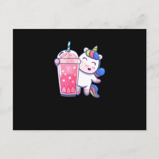 Bubble Tea Unicorn Gift Briefkaart (Voorkant)