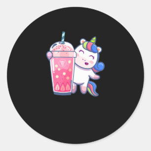 Bubble Tea Unicorn Gift Ronde Sticker