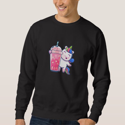 Bubble Tea Unicorn Gift Trui (Voorkant)
