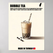 Bubble Tea Wall Art, Boba Drink Trendy Keuken Poster (Voorkant)