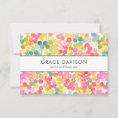 Bubble Tea Waterverf regenboog cirkel roze groen (Voorkant)