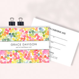 Bubble Tea Waterverf regenboog cirkel roze groen