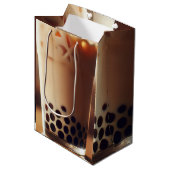 Bubble thee in een glas medium cadeauzakje (Voorkant Gekanteld)