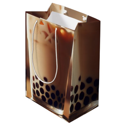 Bubble thee in een glas medium cadeauzakje (Achterkant Gekanteld)