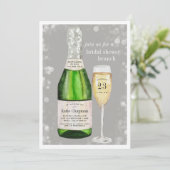 Bubble Toast | Uitnodiging Vrijgezellenfeest Brunc (Staand voorkant)