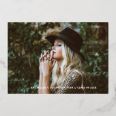 Bubble Trendy Folie Afstuderen kondiging Folie Uitnodiging (Voorkant)