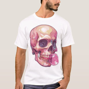 Bubble Trouble Schedel � Grappig Skelet Gum T-shirt