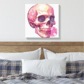 Bubble Trouble Schedel � Grappige Gom Skelet Canvas Afdruk (Insitu (Slaapkamer))