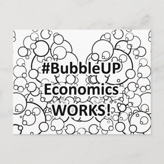 Bubble Up Economie Werkt Briefkaart (Voorkant)