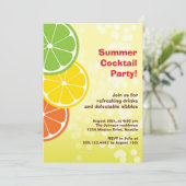 Bubble verfrist drink citrus slice zomerfeest kaart (Staand voorkant)