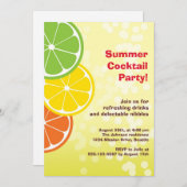 Bubble verfrist drink citrus slice zomerfeest kaart (Voorkant / Achterkant)