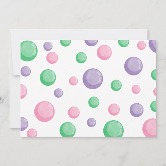 Bubble Verjaardag Bedankt Card | Roze en Goud Kaart (Achterkant)