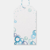 Bubble verjaardag dank je label Blue Blue Cadeaulabel (Achterkant)