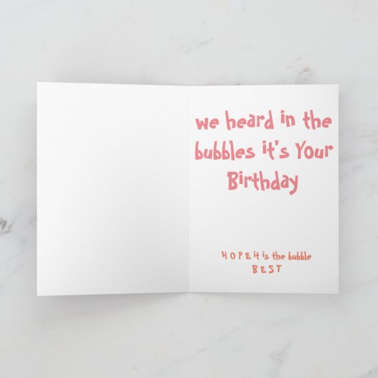 Bubble Verjaardag Kaart (Binnen)