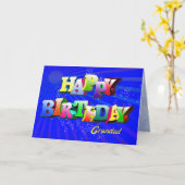 Bubble verjaardagskaart voor opa kaart (Gele Bloem)