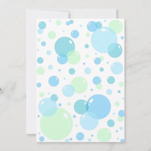 Bubble verjaardagsuitnodiging, Pop op over Kaart (Achterkant)