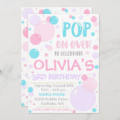 Bubble verjaardagsuitnodiging, Pop op over Kaart (Voorkant / Achterkant)