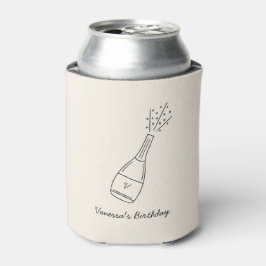 Bubble Verjaardagswensen Popping Champagne Fles Blikjeskoeler