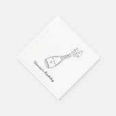 Bubble Verjaardagswensen Popping Champagne Fles Servet (Hoek)