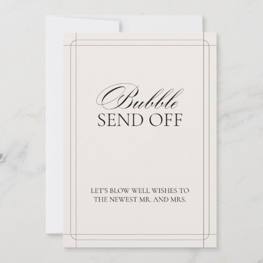 Bubble Verstuur  klassiek lichtgrijs bord Kaart (Voorkant)