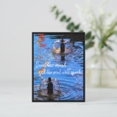 Bubble vormt rimpels reflectie Zen Quote Briefkaart (Staand voorkant)