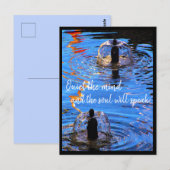 Bubble vormt rimpels reflectie Zen Quote Briefkaart (Voorkant / Achterkant)