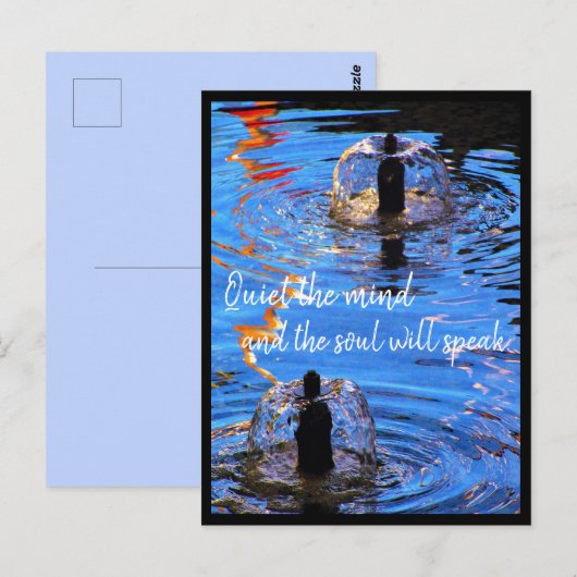 Bubble vormt rimpels reflectie Zen Quote Briefkaart (Voorkant / Achterkant)