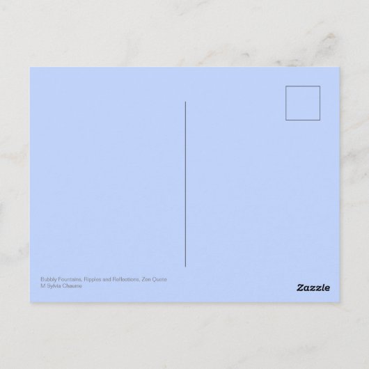 Bubble vormt rimpels reflectie Zen Quote Briefkaart (Achterkant)