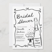 Bubble Vrijgezellenfeest Hand getrokken fotouitnod Kaart (Voorkant)