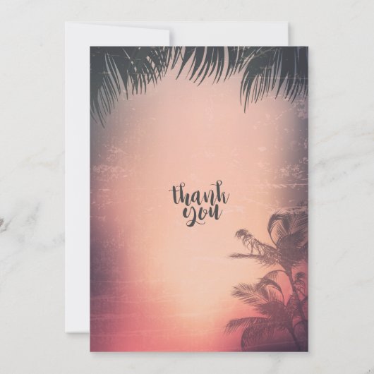 Bubble Vrijgezellenfeest Summer Palm Light Kaart (Achterkant)