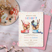 Bubble Waffle Ice Cream Hij of zij onthult geslach Kaart