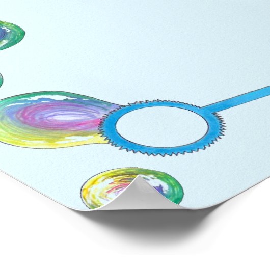 Bubble Wand Blue Poster (Hoek)