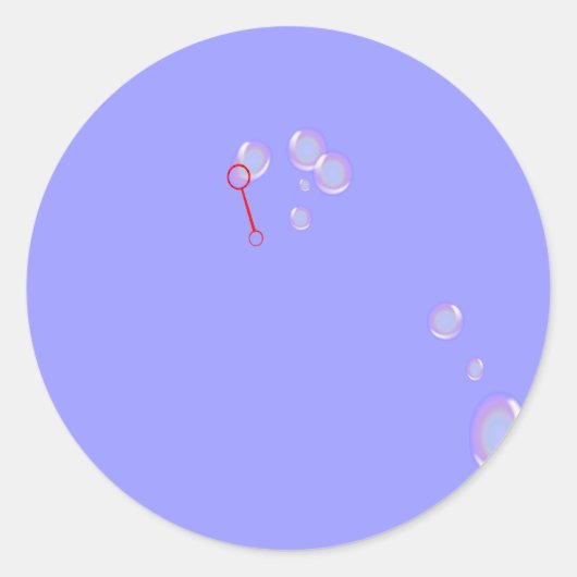 Bubble Wand en Bubbels Ronde Sticker (Voorkant)