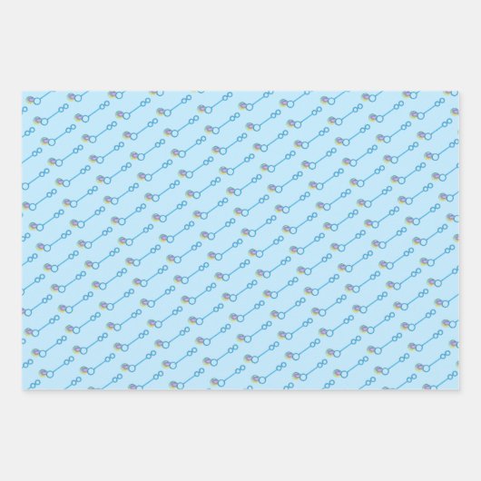 Bubble Wand Iridescent Rainbow Soap Bubbles Inpakpapier Vel (Voorkant 3)