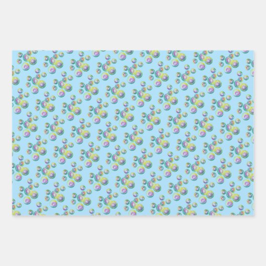 Bubble Wand Iridescent Rainbow Soap Bubbles Inpakpapier Vel (Voorkant 2)