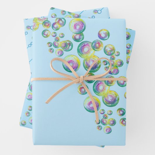 Bubble Wand Iridescent Rainbow Soap Bubbles Inpakpapier Vel (In situ)