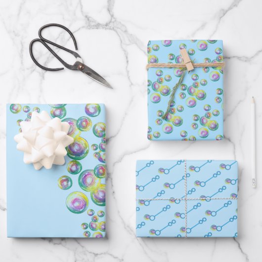 Bubble Wand Iridescent Rainbow Soap Bubbles Inpakpapier Vel (Voorkant)