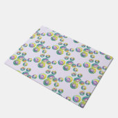 Bubble Wand Paars Deurmat (Schuin)