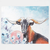 Bubble Waterverf Kiko Goat Buck GetYerGoat™ Fleece Deken (Voorkant (Horizontaal))
