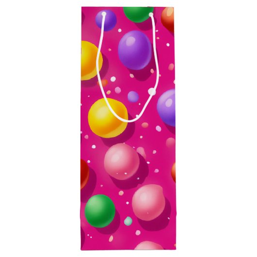 Bubble Wine Gift Bag Wijn Cadeautas (Achterkant)