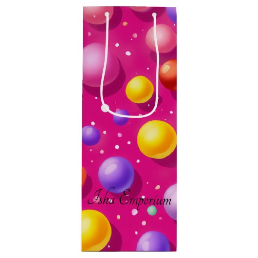 Bubble Wine Gift Bag Wijn Cadeautas (Voorkant)