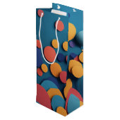 Bubble Wine Gift Bag Wijn Cadeautas (Achterkant Gekanteld)