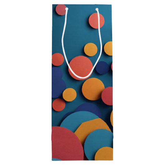 Bubble Wine Gift Bag Wijn Cadeautas (Achterkant)