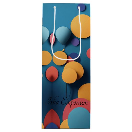 Bubble Wine Gift Bag Wijn Cadeautas (Voorkant)